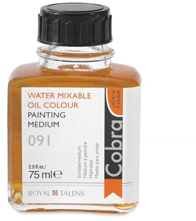 Cobra Auxiliaries - Malmittel 091-75 ml - Wassermischbares Ölfarbenmedium - Verstärkt Glanz & Transparenz