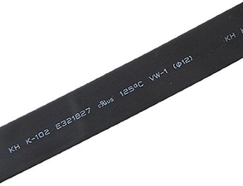 sourcingmap Gaine thermorétractable Enroulement de fil Tube Thermorétractable Noir 3mètres 12mm Dia