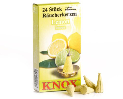 KNOX Räucherkerzen - Duft: Lemon - Menge: 24 Stück - Brenndauer: ca. 10-15 min - Made in Germany