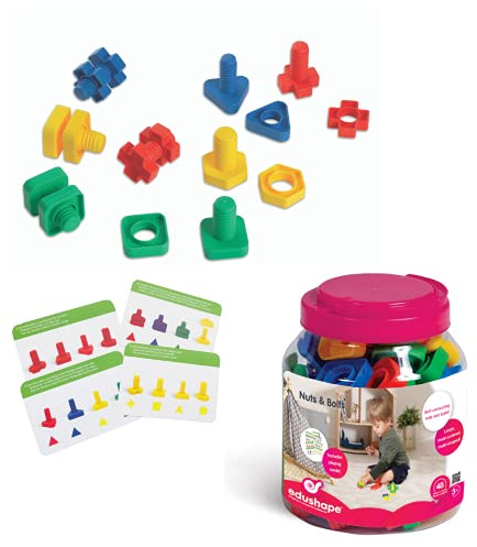 Edushape – Ed 929048 – Schrauben und Bolzen 48 teilig