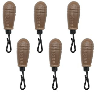 Guru Speed Perlen mit 6 Perlen pro Packung, ideal für Feederfischen, braun, Kugelförmig, Gummi, Fischerperle