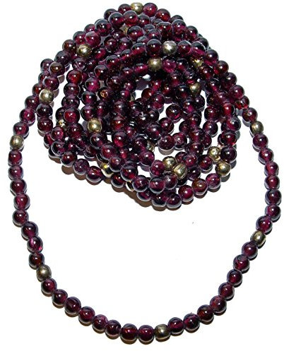 Joyas Janni Halskette Granat - Almandin Kugelkette Ø 4 mm Länge 90 cm ohne Ende = ohne Schloss SC-KE-KU-4/90-GR-01 Marke:, Einheitsgröße, Nicht-Edelmetall, Kein Edelstein