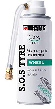 IPONE - SOS Tyre Spray Anti-Foratura - Ripara e gonfia Il Pneumatico - Formato trasportabile