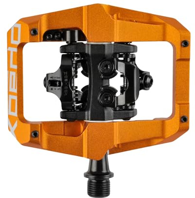 XPEDO GFX Clipless Platform Bicycling Pedals | Dual-Sided Engagement, 6061 CNC Aluminum Body, Cromoly Spindle, Latitude Entry System | Orange