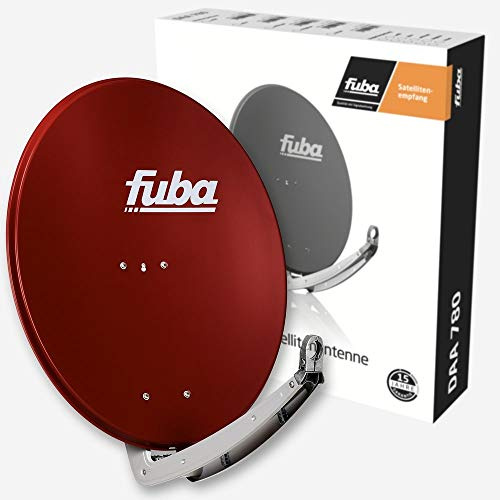 Fuba DAA 780 R Aluminium-Satelliten-Parabolantenne (38,50 dB, Große 78 cm) rot