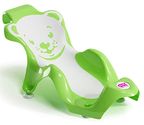 OKBABY Buddy - Hamaca de baño ergonómica con asiento de goma antideslizante para el baño del bebé - para bebés de 0 a 8 meses (8 kg) - Verde