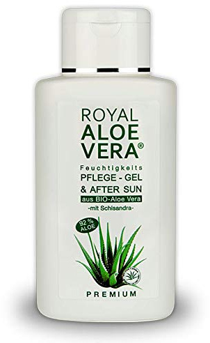 Royal Aloe Vera Premium Pflege Gel After Sun/Aftershave mit 92% Bio Aloe Vera + Schisandra