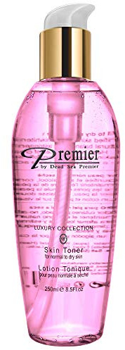 Premier Dead Sea Skin Toner Normal To Oily Skin, pH 5.5 balancing, alcoholic cleanser that is mild and gentle to skin, with natural ingredients of witch hazel and minerals 8.5fl.oz