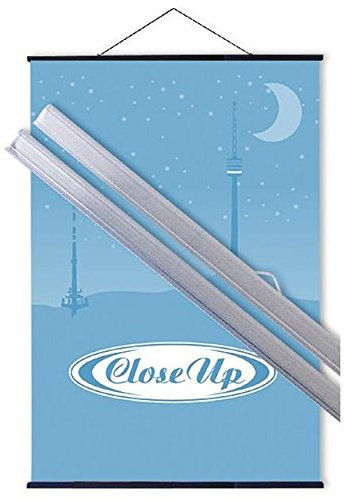 Close Up Kunststoff Posterleisten transparent (100 cm) Poster-Aufhänger, Posterschienen, Plakatleisten, Klemmschienen (39 inch)