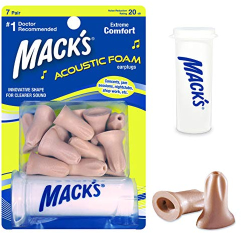 Mack's Acoustic Foam Ear Plugs, Beige