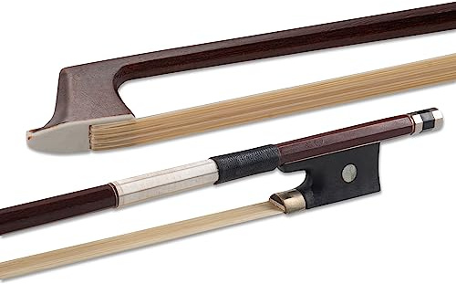 GEWA arco per violino 1/2 - Crine naturale - Arco per studenti - Bacchetta angolare - Tallone in ebano