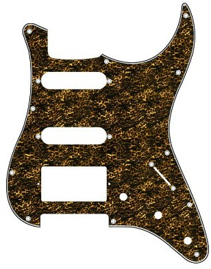 Pickguard E-Gitarre I Standart 11-Loch 3-lagig Tiger Pearl HSS