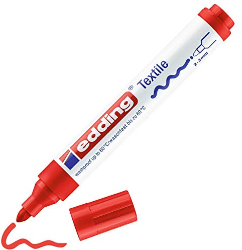 Marcatore per tessuti 4500 Edding - rosso - tonda - 2-3 mm - 4500 002