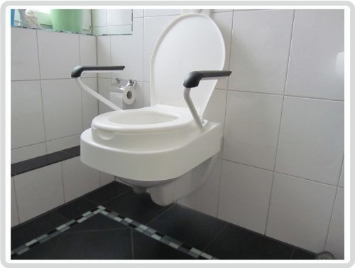 Toilettensitzerhöhung Toilettenaufsatz Toilettensitz mit Armlehnen Relaxon Star *Top Qualität zum Top Preis*