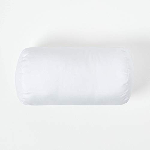 Homescapes Nackenrolle, 45 x 20 cm, Nackenkissen mit 100% Super-Mikrofaser-Füllung, ideal als Reisekissen, Lesekissen oder Schlafkissen, allergikergeeignet