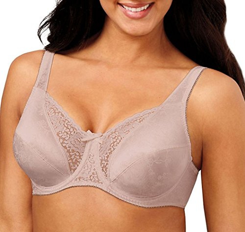 PLAYTEX Womens Secrets Love My Curves Signature Floral Underwire Full Coverage Us4422 Bras, Sandshell, 40DD US