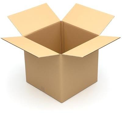 KK Verpackungen Versandkartons 500 x 500 x 500 mm Braun 2-wellig (Innenmaß 486 x 483 x 474 mm) | 5 Stück, Faltkartons Kartons für Versand als DHL Paket Hermes Paketklasse L DPD GLS Paketklasse XL