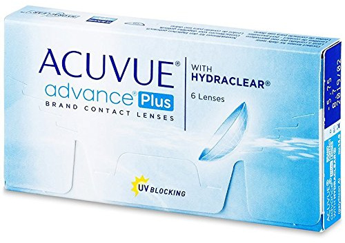 Acuvue Advance Plus - Lentes de contacto esféricas quincenales (R 8.7 / D 14 / -0.75 Diop), Pack de 6 uds., -0.75 dioptría