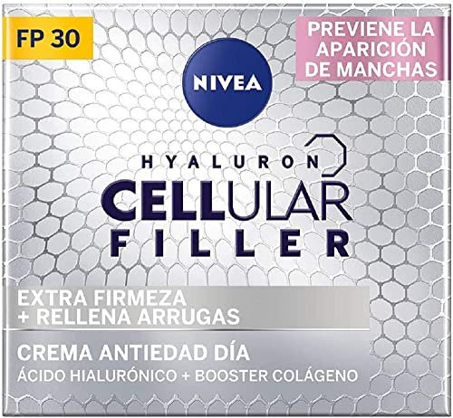 NIVEA Hyaluron Cellular Filler Cuidado de Día FP30 (1 x 50 ml), crema hidratante de día, crema antiarrugas con ácido hialurónico, crema antiedad