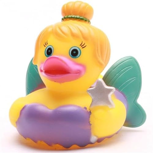 Duckshop I Badeente Glücksfee I Quietscheente L9cm I Quietscheentchen I Zahnfee I Geschenk für Mädchen