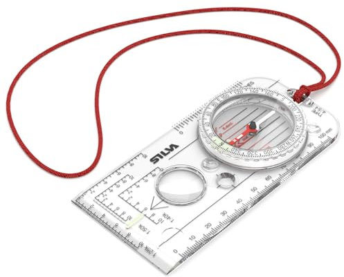 Silva Kompass Outdoor - Expedition 4 Wanderkompass - Kartenmaßstäbe 1:25k 1:40k 1:50k - Marschkompass für fortgeschrittene Benutzer - Drehbares Kompassgehäuse - Kompass Militär