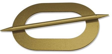 INTERDECO Raffspange und Dekospange, aus Metall, Messing Antik, ovalförmige Vorhang- und Gardinenspange zum Raffen von Gardinen und Vorhängen, Typ 9003031