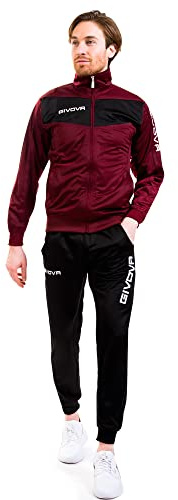 GIVOVA TUTA VISA TRIACETATO GRANATA/NERO Tg. 2XL