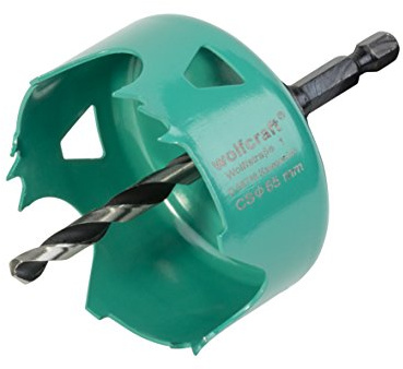 wolfcraft Proffshålsåg av kolstål, Ø 65 mm I 5967000 I För VVS- och elinstallationer i trä och gipsskivor