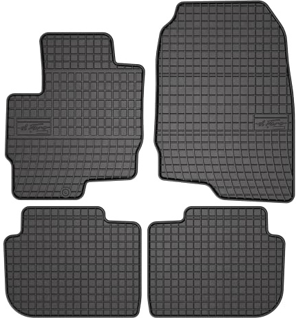 FROGUM EL Toro Gummimatten Ganzjähriges-Set von Autofussmatte Auto Fußmatten für Mitsubishi Colt VI 2008-2012 | Beständiges Gummi Material | 1,5cm Schutzkante