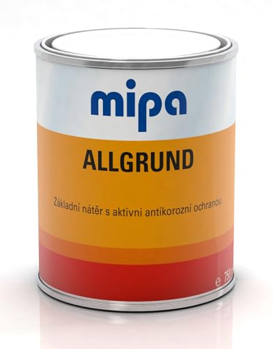 MIPA Allgrund Spezialgrundierung RAL 7042 Grau Matt 750 ml - Rostschutz | Korrosionsschutz und Allgrundierung für Metall, Zink, Holz und PVC. Schnelltrocknend, Matt, für Innen- und Außenbereiche.
