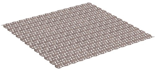 TATAY Alfombra Ducha Piscis Fijación con Ventosas Ventosas de Gran Sujeción | Alfombra Ducha | Medidas 54x54 cm | Base Antideslizante | Flexo de PVC | Higiene PVC Antibacteriano | Diseño de Peces, Taupe