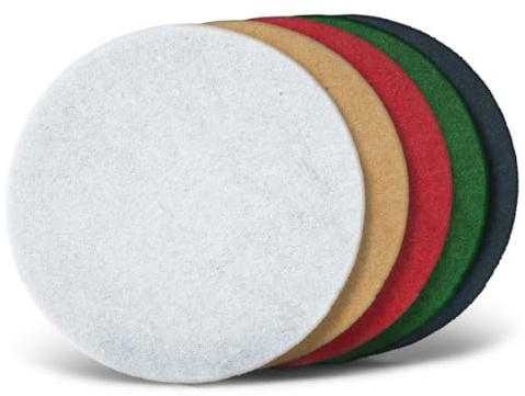 MENZER Pads Normalpads 406 mm (10 Stk.) weiß | f. Einscheibenmaschinen, Polyester