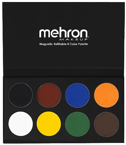 Mehron Paradise Make-up AQ 8 Color (Basic) | Magnetische nachfüllbare Körperfarben- und Gesichtsfarben-Palette | Professionelle Schminke für Kostüme, SFX, Halloween & Cosplay