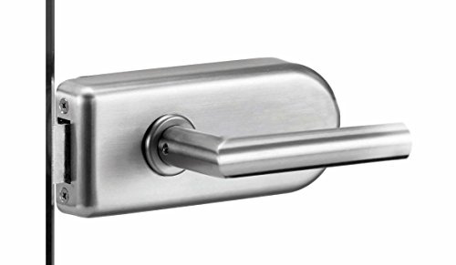 FRASCIO Ganzglasbeschlag/Glastürbeschlag SMILE - UV Schlosskasten - inkl. L-FORM Griffpaar