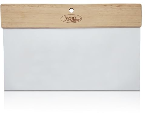 Axus Decor Quick-Fill (Blue Series) Flexible Caulking Blade Beechwood Handle & Flexible Plastic - Wallpaper Smoother Tool for Professional & DIY Projects, Ideal for Cracks, Smoothing (230mm)