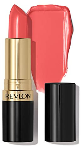REVLON Super Lustrous Lipstick, Barra de Labios con Textura Cremosa para unos Labios más Suaves y Voluminosos, Fórmula Hidratante con Vitamina E, Tono 018 Coralberry 4,2g