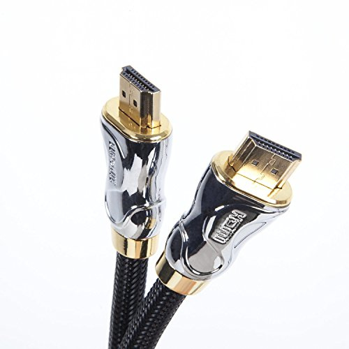 Duronic HDC04 /5m - Cavo HDMI schermato di ultima generazione V2.0 - 5 metri - connettori placcati oro 24k inclinabili e rotanti - Compatibile con TV plasma, LCD, LED, 3D - Consente la trasmissione di segnale full HD 1080p 4K 2160p compatibilità ethernet