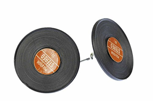Miniblings Schallplatte Ohrstecker Stecker Ohrringe DJ Musik Vinyl LP rot | In Berlin von Hand montierter Ohrschmuck, ein Stück mit Persönlichkeit