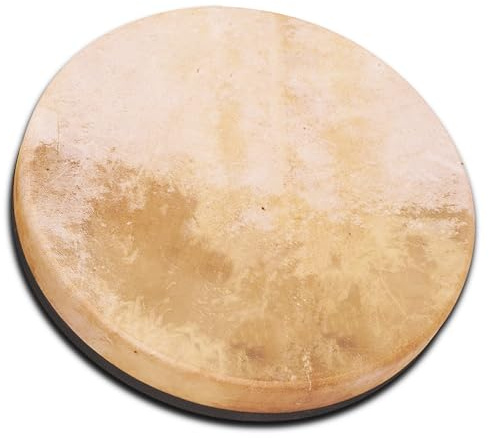 Schlagwerk RTS61 Rahmentrommel Frame Drum Natural -Handtrommel mit Haltekreuz - ⌀ 60 cm / 24 Zoll / 8 cm hoch - Ziegenfell, stimmbar - Buchenholz - Schamanentrommel Made in Germany