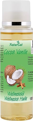 Huile Corporelle Soin De La Peau Noix De Coco Vanille, Huile De Massage, Bien-Etre, 100 ml