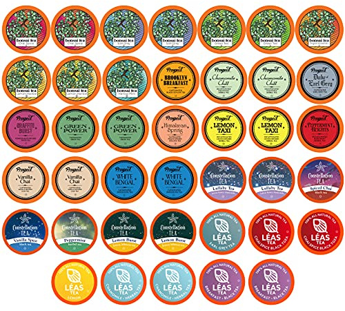 Two Rivers Assorted Tea Sampler Variety Pack for Keurig K-Cup Brewers, 40 Count