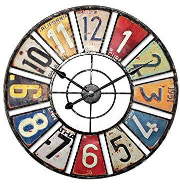 techno line Wanduhr,,306965,Quarz, AA8analog, Metall,Ø 60 cm,XXL