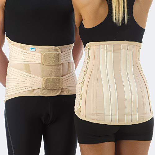 TIELLE CAMP - Corsetto Semirigido Lombosacrale Alto Con 4 Rinf. Parav. E 4 Tiranti Pelvici - F/H Cm 33-M/H Cm 33 - XL