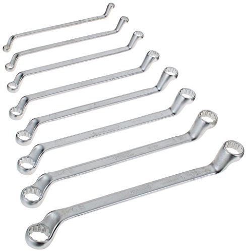 Ks Tools 920.0248 - Jeu de Clés polygonales contre-coudées - 8 pcs - En chrome Vanadium - Finition chromée