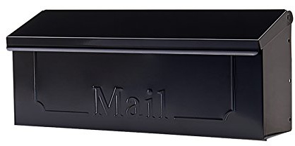 Gibraltar Mailboxes Townhouse Small Capacity Galvanized Steel Black, Wall-Mount Mailbox, THHB0001