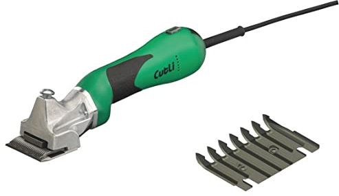 LISTER Pferdeschermaschine LI CUTLI + Messersatz LI 102 + Spezial-Schermaschinenöl + Kunststoffkoffer, Schermaschine für Pferde, professionelle Schur für ihr Pferd, Farbe/Scherkopf: grün/silber