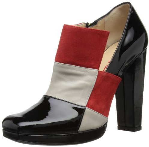 Charles Jourdan Venus, Peep-Toe Femme - Rouge - Rouge foncé, 38.5 (6 UK)