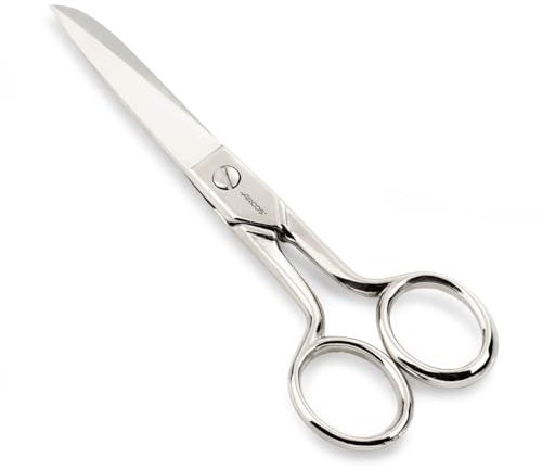 Arcos Tijeras Costura Acero Forjado 152 mm - Uso Doméstico y Profesional - Niqueladas Plata - Serie Style