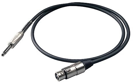 Cavo per Microfono PROEL BULK200LU3 sbilanciato con connessioni spina jack Mono Ø 6.3 mm e presa volante XLR 3P 3 metri
