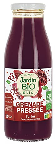 Jardin BIO étic - Pur jus de grenade - bio - Thé, infusion et jus - Certifié AB - Bouteille de 50cl